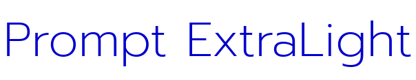 Prompt ExtraLight шрифт